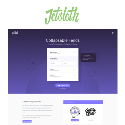 Jetsloth - Gravity Forms Collapsible Sections