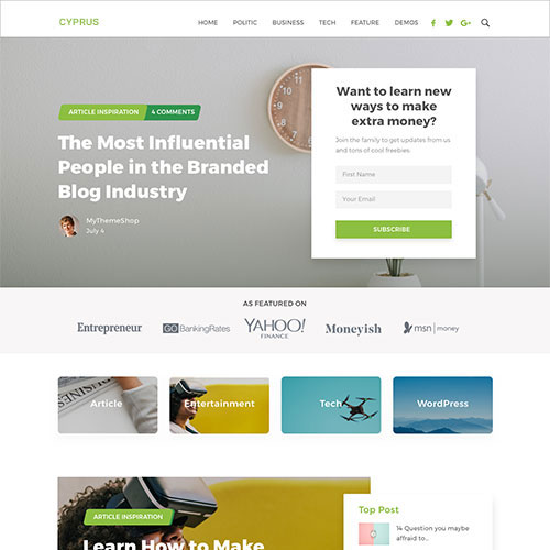 MyThemeShop Cyprus WordPress Theme