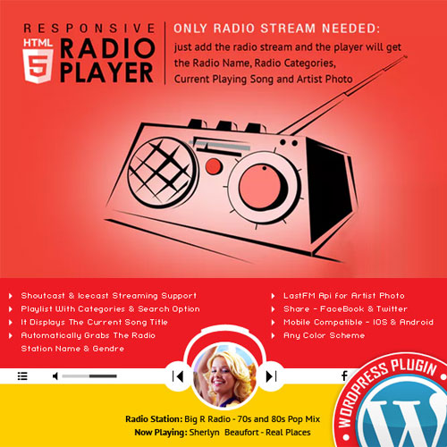 Radio Player Shoutcast & Icecast WordPress Plugin